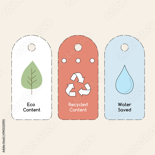 Eco friendly product labels and recycling tags