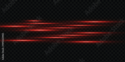 Speed lines light effect, glowing magic rays, abstract neon lines. Police or car lights in motion concept. Vector illustration.	
