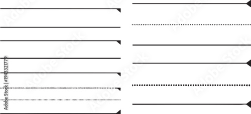 Clean minimalist line dividers and separators simple geometric shapes and straight lines for modern design minimalist line dividers