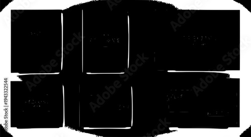 Shield grunge icon set with black distressed textures and geometric shapes featuring texture, shape, badge with emblem