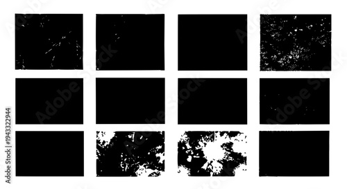Dots scattered set with black and white patterns and textures featuring abstract, design, background with digital and