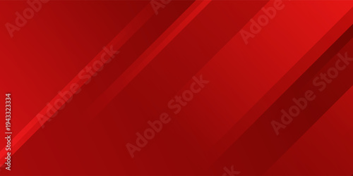 Colorful abstract banner background with red gradations and dynamic slash shapes in modern Memphis style. Vibrant geometric vector design ideal for posters,