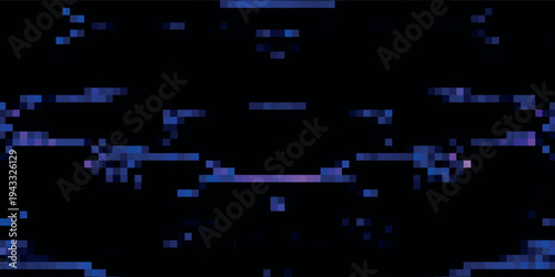 Purple Yellow looped abstract psychedelic digital cyberspace code. Concept glitch background 3D Illustration as crypto currency, NFT, video gaming overlay with cryptography hex code for live stream.