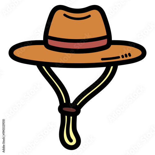 explorer hat illustration