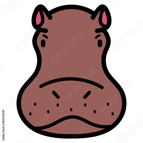 hippopotamus illustration