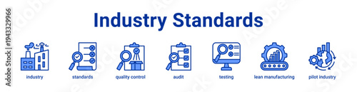 Industry Standards Icon Banner and Collection