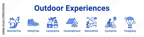 Outdoor Experiences Icon Banner and Collection
