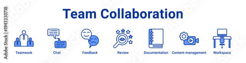 -Team Collaboration Icon Banner and Collection