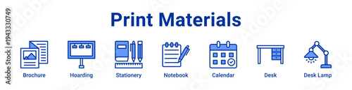 -Print Materials Icon Banner and Collection