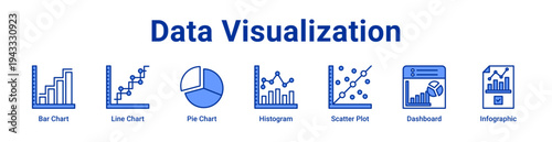 -Data Visualization Icon Banner and Collection
