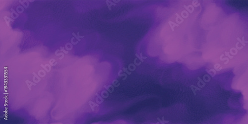 Purple powder clouds texture. Abstract effect of color mist or smog with glitter particles. Vector realistic illustration of violet steam, magic dust splash with sparkles on black background