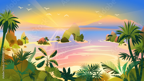 Tropical Island x Sunrise