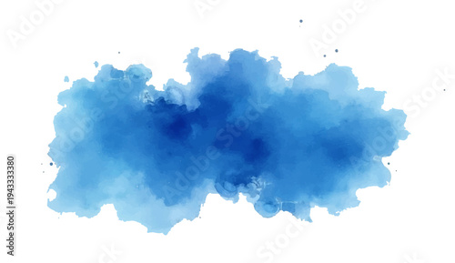 Artistic blue paint and ink splashes create a colorful watercolor texture pattern with pink flower stains and grunge blobs on a decorative paper wallpaper design illustration