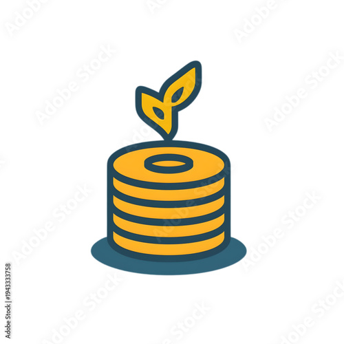 3D illustration2 of stacks of coins symbolizing business success and wealth in the financial markets.