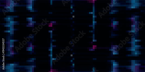 Purple Yellow looped abstract psychedelic digital cyberspace code. Concept glitch background 3D Illustration as crypto currency, NFT, video gaming overlay with cryptography hex code for live stream.