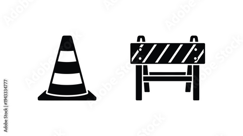 Two fans depicted in a stark black graphic style silhouette