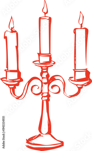 Candelabra Wedding Candle