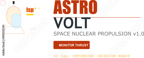 Cutting-edge space nuclear propulsion system concept. Future rocket technology for deep space exploration and scientific missions.