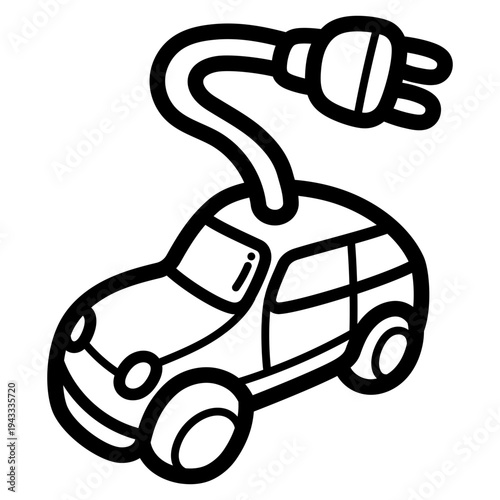 electric car illustration