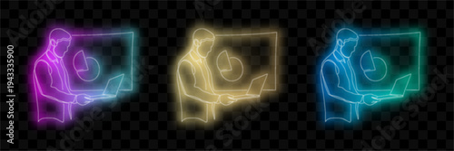 Neon Light Business People