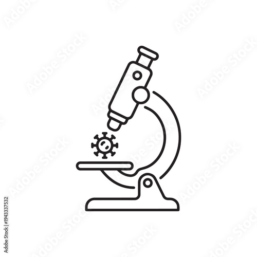 Virus Research Microscope Icon
