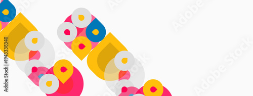 Colorful typography spells PROTO. Overlapping circles create letterforms, vibrant hues dominate design. Modern, playful aesthetic.