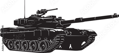 Modern Military Tank Silhouette