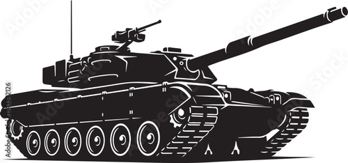 Modern Military Tank Silhouette