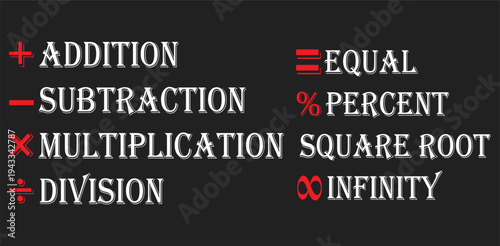 Mathematical symbols