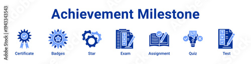 Achievement Milestone Icon Banner