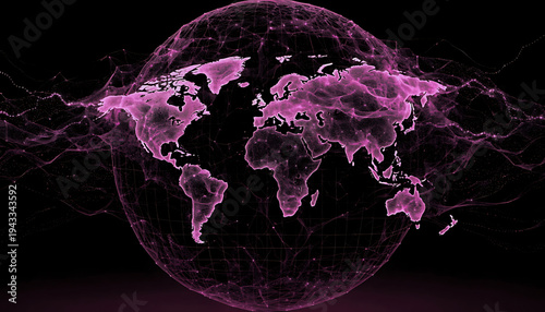 purple and blue planet