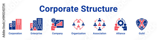Corporate Structure Icon Banner