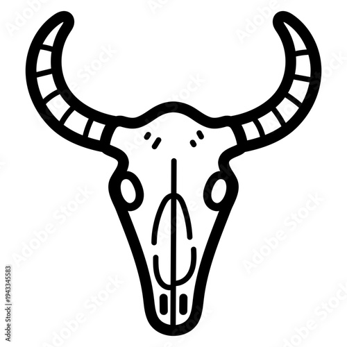 bull skull illustration