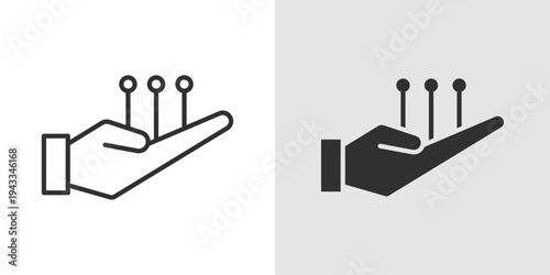 Acupuncture Icon representing traditional Chinese medicine, alternative therapy, pain relief, and holistic health treatment through needle therapy.