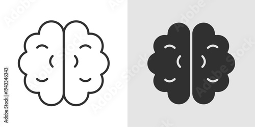 Brain Activity Icon representing neural activity, cognitive processes, brain signals, and medical monitoring of neurological functions.