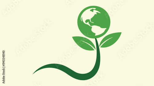 Growing Earth Concept: A Symbolic Illustration of Environmental Sustainability and Renewable Energy for a Brighter Future, Representing Climate Action