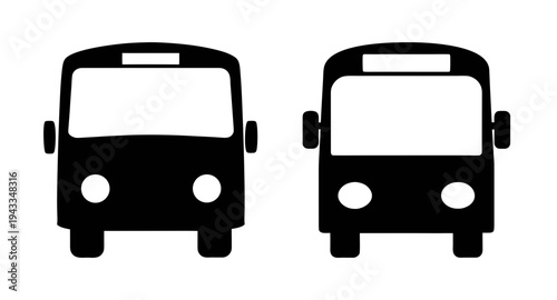 Bus transportation public transit vector illustration school bus city bus design icon 