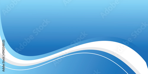 Abstract Blue Gradient Curved White Lines Corporate Design