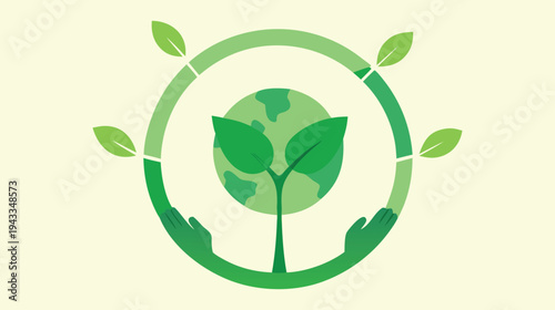 Protecting Our Planet: A Circular Design Representing Environmental Sustainability and Global Responsibility for a Greener Future