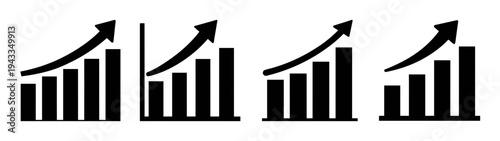 Growth chart success graph business increase sales marketing profit financial diagram trend line up