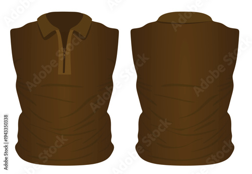 Tight sleeveless top tank. vector illustration