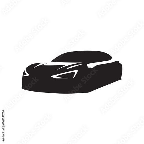 Modern Sports Car Silhouette Logo – Abstract Supercar Vector Illustration