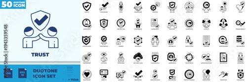 Trust Duotone Editable Icons set