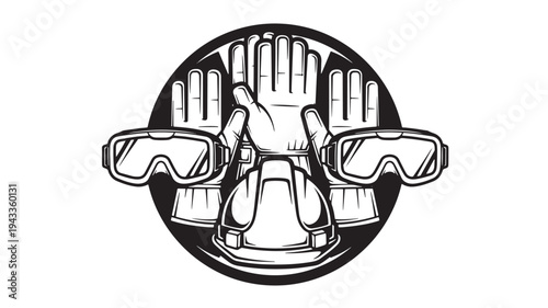 Protective Gear Goggles Hand Transparent Background For Safety Concepts on transparent background