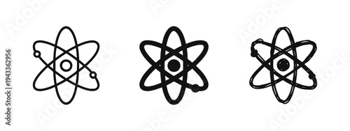 Atom Scientific Particle Icon Set