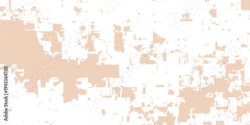 Abstract beige watercolor texture with distressed grunge paint strokes on white background for minimalist design