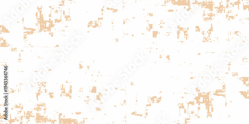 Abstract beige watercolor texture with distressed grunge paint strokes on white background for minimalist design