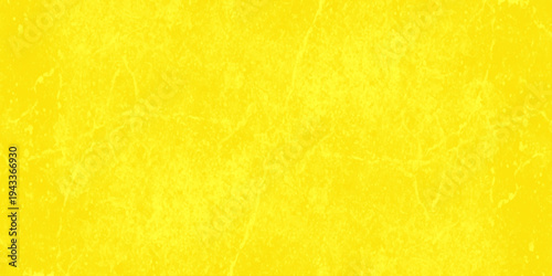 Vibrant yellow grunge texture background with distressed weathered paint effect and abstract scratched marble pattern