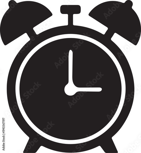 Alarm clock isolated on transparent background
