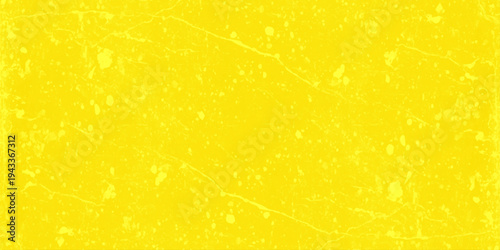 Vibrant yellow grunge texture background with distressed weathered paint effect and abstract scratched marble pattern